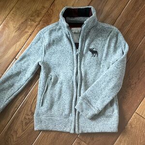 Kids Abercrombie Gray Zip Up - size 3/4